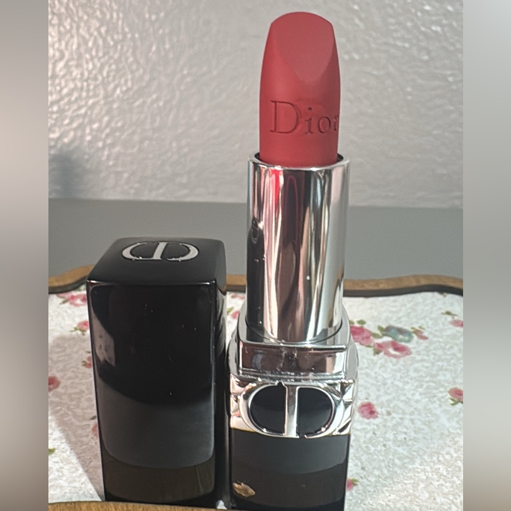 Dior Rouge Lipstick with Black and Silver Case